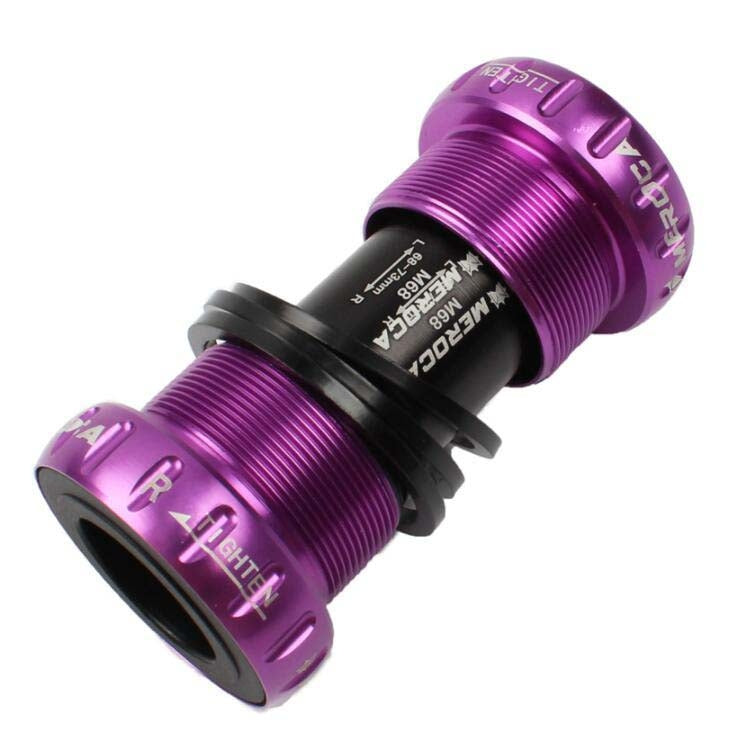 Meroca Mountain Bike Bottom Axle One Hollow Bb Bicycle Screw-In Bottom(Purple) - Bottom Brackets by buy2fix | Online Shopping UK | buy2fix