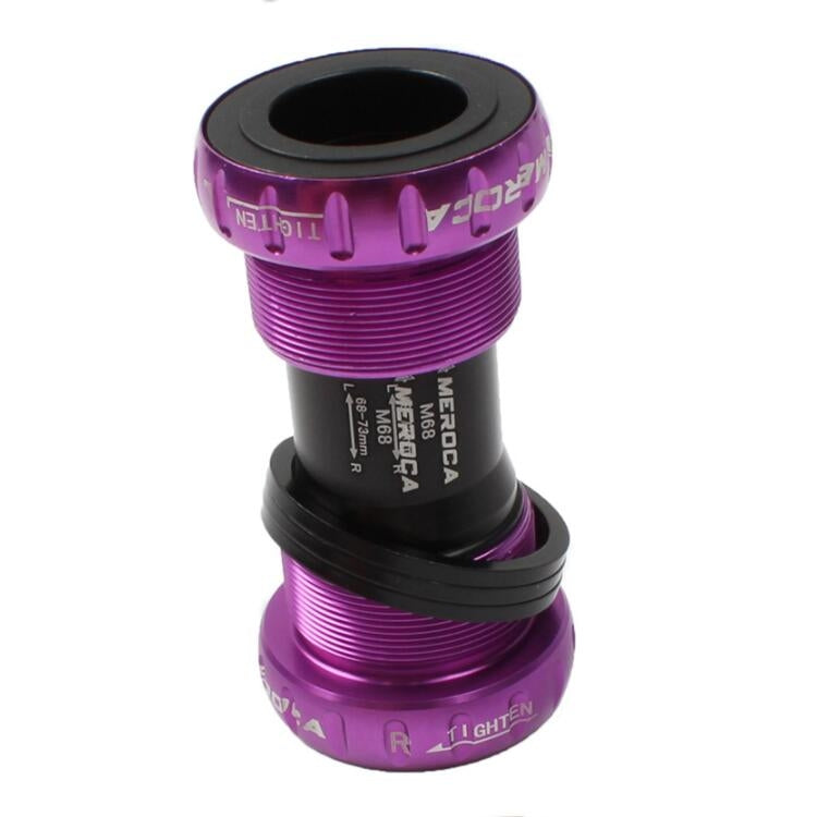 Meroca Mountain Bike Bottom Axle One Hollow Bb Bicycle Screw-In Bottom(Purple) - Bottom Brackets by buy2fix | Online Shopping UK | buy2fix