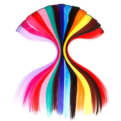 10 PCS Chemical Fiber Wig One-Step Gradient Color Single Card Wig, Stretched Length:24inches(46#) - Wigs by Alileader | Online Shopping UK | buy2fix