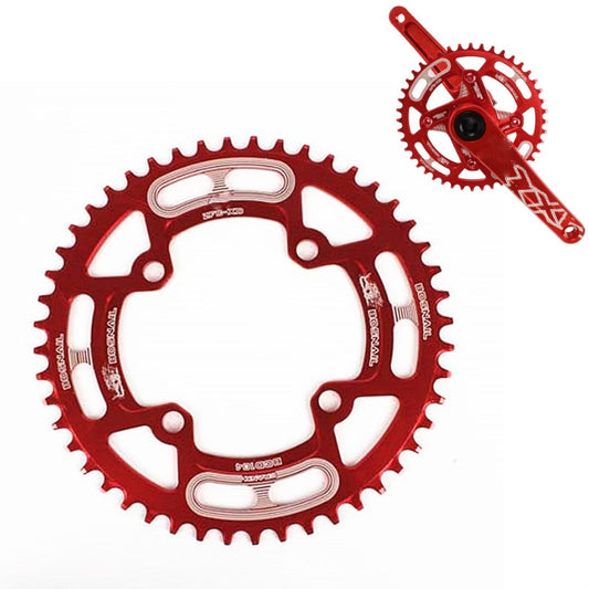 Snail Positive And Negative Tooth Discs Mountain Bike Single Disc Large Tooth Disc 104mm Bcd, Specification:48T(Red) - Outdoor & Sports by Snail | Online Shopping UK | buy2fix