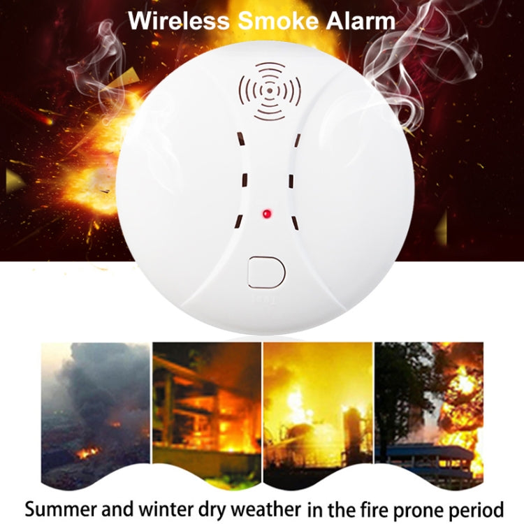 ZC-S004 Wireless Fire Sensor Protection Smoke Detector Home Security Alarm Systems - Security by buy2fix | Online Shopping UK | buy2fix