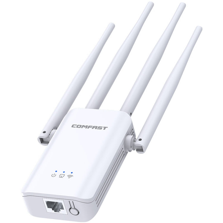 Comfast CF-WR304S 300M 4 Antenna Wireless Repeater High-Power Through-Wall WIFI Signal Amplifier, Specification:EU Plug - Broadband Amplifiers by Comfast | Online Shopping UK | buy2fix