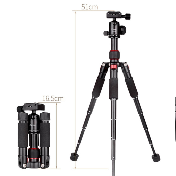 Xiletu FM5S-MINI 5-Section Folding Legs Mini Desktop Tripod Mount(Titanium) - Tripods by Xiletu | Online Shopping UK | buy2fix