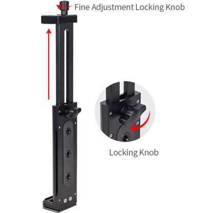 Xiletu Xj15 Live Broadcast Desktop Full Metal Tripod Mount Tablet Pc Phone Clamp With 1/4 Inch Screw Holes & Cold Shoe Base(Black) - Other Accessories by Xiletu | Online Shopping UK | buy2fix