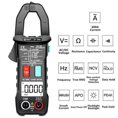 BSIDE  Bluetooth 5.0 6000 Words High Precision Smart AC Clamp Meter, Specification: ZT-5BQ+C3140 Clip - Digital Multimeter by BSIDE | Online Shopping UK | buy2fix