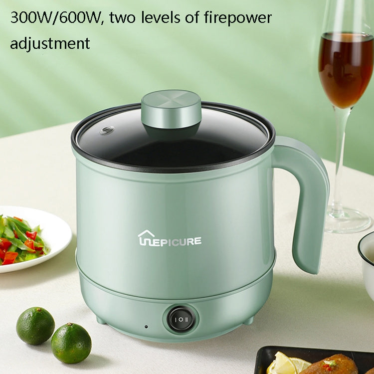 Multi-Function Electric-Cooker Mini Dormitory Student Cooking Rice Stir Frying Non-Stick Pot, 110V US Plug, Colour: Green Manual Single Pot(1.7L) - Home & Garden by buy2fix | Online Shopping UK | buy2fix