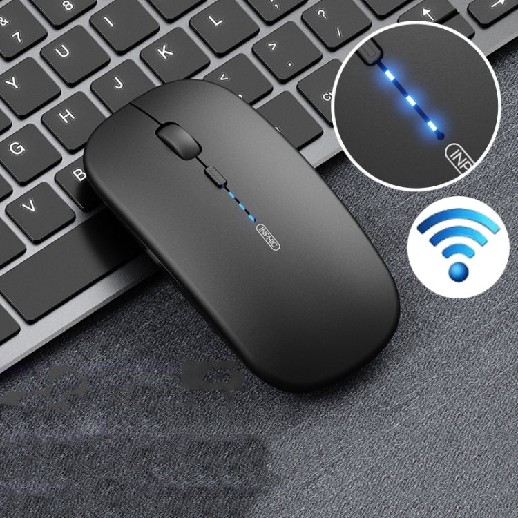 Inphic PM1 Office Mute Wireless Laptop Mouse, Style:Battery Display(Magic Black) - Computer & Networking by Inphic | Online Shopping UK | buy2fix