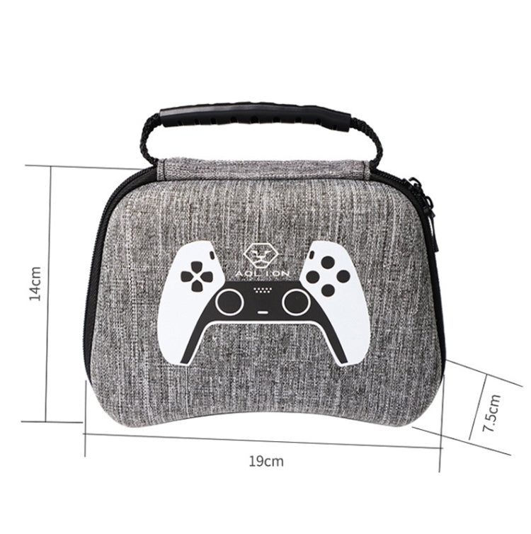 3 PCS AOLION Game Handle Waterproof EVA Storage Bag Hard Shell Bag For PS5/PS4(Gray) - Bags by buy2fix | Online Shopping UK | buy2fix