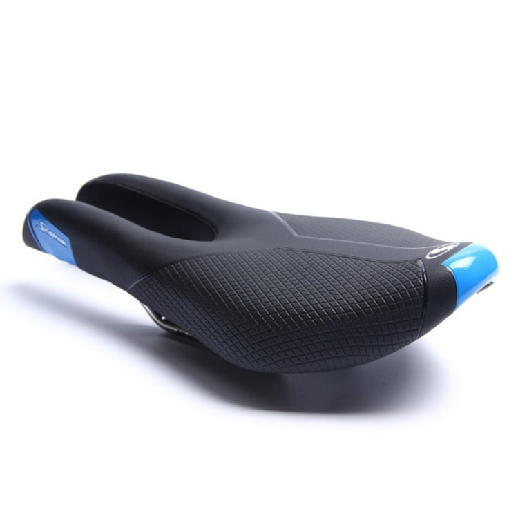 STARBK Mountain Bike Saddle Seat Cushion Road Bike Bicycle Seat(Black Blue) - Bicycle Saddle by STARBK | Online Shopping UK | buy2fix