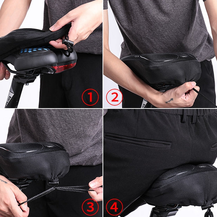 Wheel Up Bicycle Silicone Cushion Cover Mountain Bike Thickening GEL Saddle Cover Riding Equipment(Large) - Outdoor & Sports by Wheel UP | Online Shopping UK | buy2fix