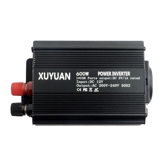 XUYUAN 600W Solar Car Home Inverter USB Charging Converter, EU Plug, Specification: 12V to 220V -  by XUYUAN | Online Shopping UK | buy2fix