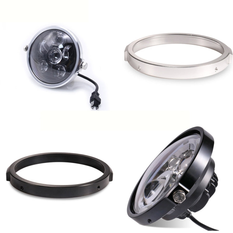 5.75 Inch Round Retro Headlight Ring Motorcycle Headlight Modification Parts(Silver) - Others by buy2fix | Online Shopping UK | buy2fix