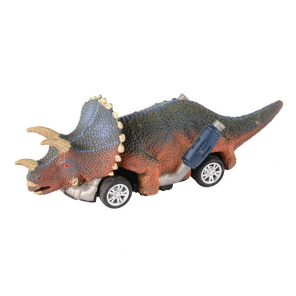 GJ305 3 PCS Inertia Pull Back Dinosaur Toy Model Car Children Educational Toys(Triceratops) - Model Toys by buy2fix | Online Shopping UK | buy2fix