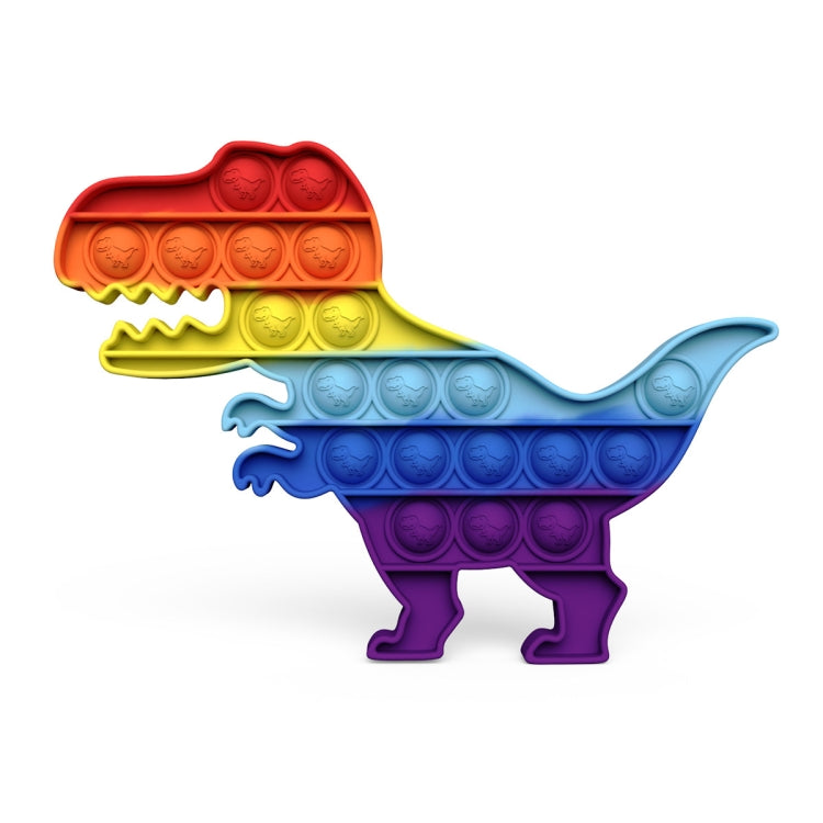 5 PCS Children Math Logic Educational Toys Silicone Pressing Parent-Child Game, Style: Dinosaur (Rainbow) - Squeeze Toys by buy2fix | Online Shopping UK | buy2fix