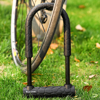 WEST BIKING Bicycle Lock Motorcycle Electric Car Anti-Theft Lock, Specification: Long U-shaped Lock - Bicycle Locks & Bicycle Pumps by WEST BIKING | Online Shopping UK | buy2fix