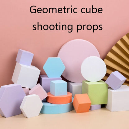 8 PCS Geometric Cube Photo Props Decorative Ornaments Photography Platform, Colour: Large Light Pink Cylindrical - Camera Accessories by buy2fix | Online Shopping UK | buy2fix