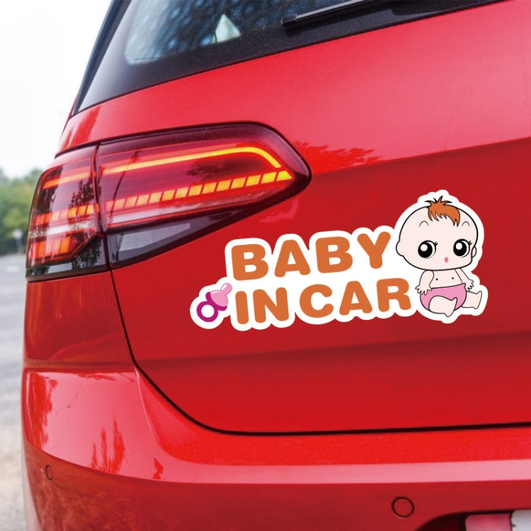 10 PCS There Is A Baby In The Car Stickers Warning Stickers Style: CT203 Baby P Girl Triangle Magnetic Stickers - Warning Sticker by buy2fix | Online Shopping UK | buy2fix