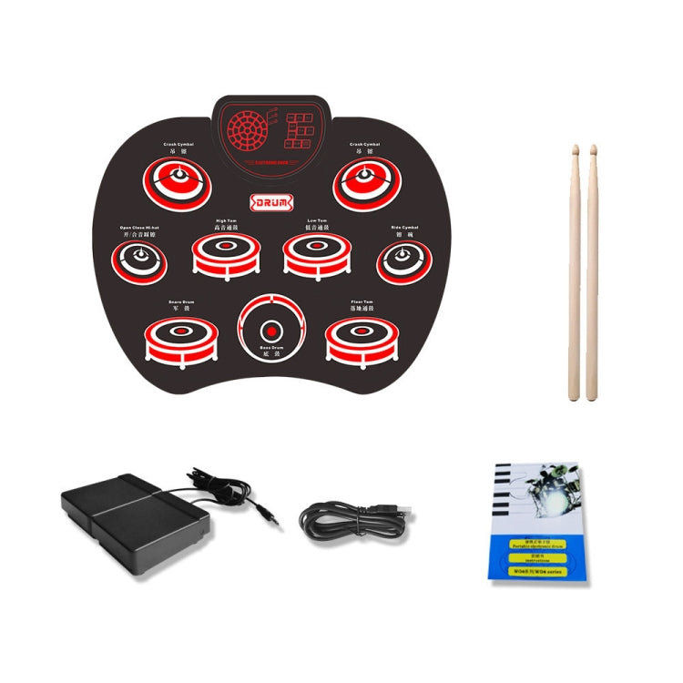 Hand Roll Electronical Drum Desktop Charging Audio Speaker DTX Game Folding Strike Board(WG802 Classic Type) - Percussion Instruments by buy2fix | Online Shopping UK | buy2fix