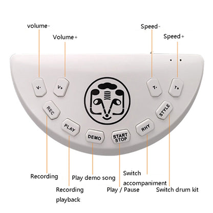 Children Hand Roll Electronic Drum DTX Game Portable Drum(G621 White) - Percussion Instruments by buy2fix | Online Shopping UK | buy2fix