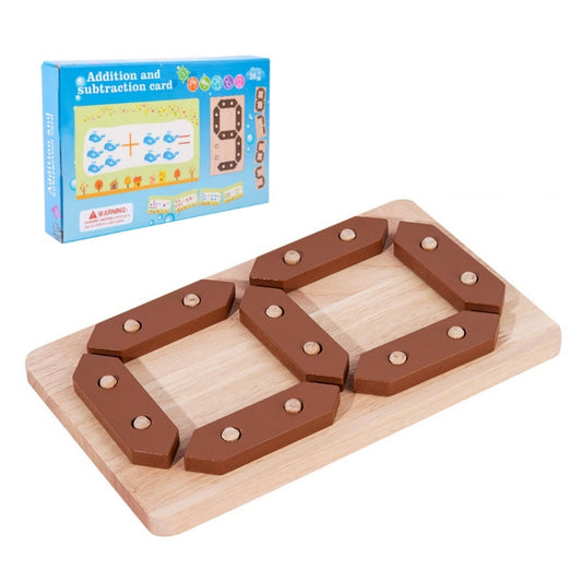 Addition and Subtraction Learning Blocks Early Education Puzzle Enlightenment Building Board(Numbers 0-9) - Math Toys by buy2fix | Online Shopping UK | buy2fix