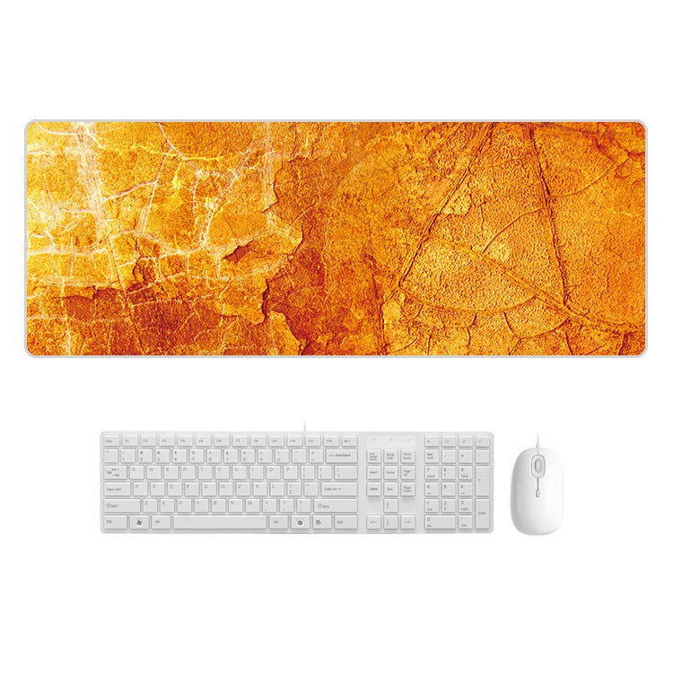 300x800x4mm Marbling Wear-Resistant Rubber Mouse Pad(Yellow Marble) - Mouse Pads by buy2fix | Online Shopping UK | buy2fix