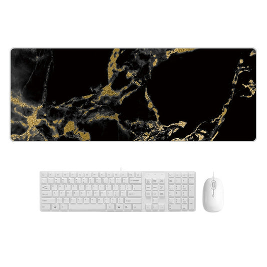 400x900x4mm Marbling Wear-Resistant Rubber Mouse Pad(Black Gold Marble) - Mouse Pads by buy2fix | Online Shopping UK | buy2fix