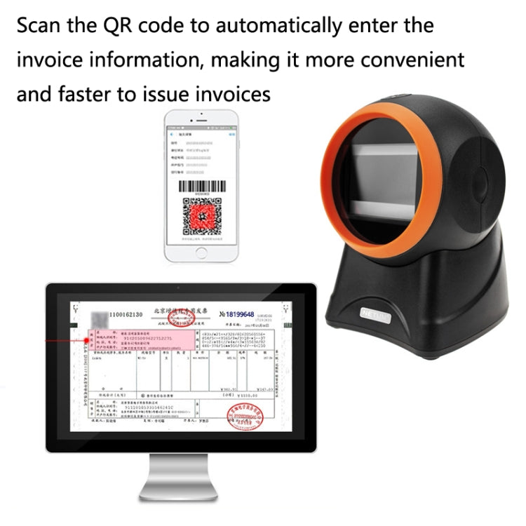 NETUM 2050 Supermarket Cashier Barcode QR Code Scanner Desktop Vertical Scanner, Specification： Regular Version - Barcode Scanner by NETUM | Online Shopping UK | buy2fix