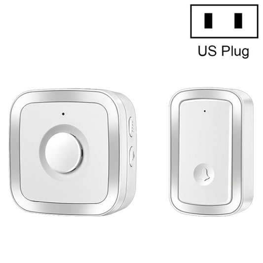 CACAZI A58 1 For 1 Smart Wireless Doorbell without Battery, Plug:US Plug(Silver) - Security by CACAZI | Online Shopping UK | buy2fix