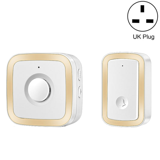 CACAZI A58 1 For 1 Smart Wireless Doorbell without Battery, Plug:UK Plug(Gold) - Security by CACAZI | Online Shopping UK | buy2fix