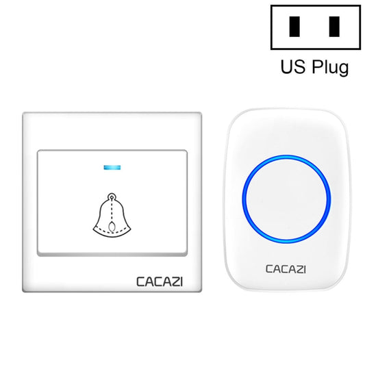 CACAZI H10 1 For 1 Wireless Smart Doorbell without Battery, Plug:US Plug(White) - Security by CACAZI | Online Shopping UK | buy2fix