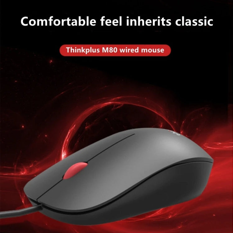 Lenovo Thinkplus M80 Office Lightweight Ergonomic Laptop Mouse, Specification: Wired - Wired Mice by Lenovo | Online Shopping UK | buy2fix