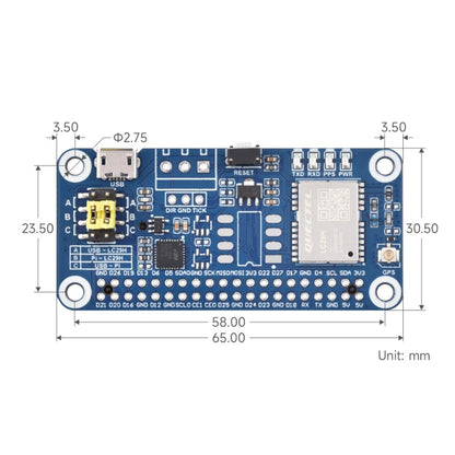 Waveshare For Raspberry Pi LC29H Series Dual-Band L1+L5 Positioning GPS Module, Spec: (DA) GPS/RTK HAT - Raspberry Pi Accessories by Waveshare | Online Shopping UK | buy2fix