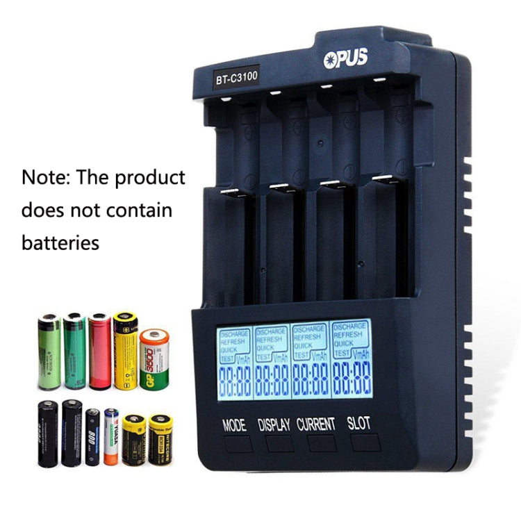 OPUS BT-C3100 Smart Smart Digital Intelligent 4-Slot Battery Charger(EU Plug) - Consumer Electronics by OPUS | Online Shopping UK | buy2fix
