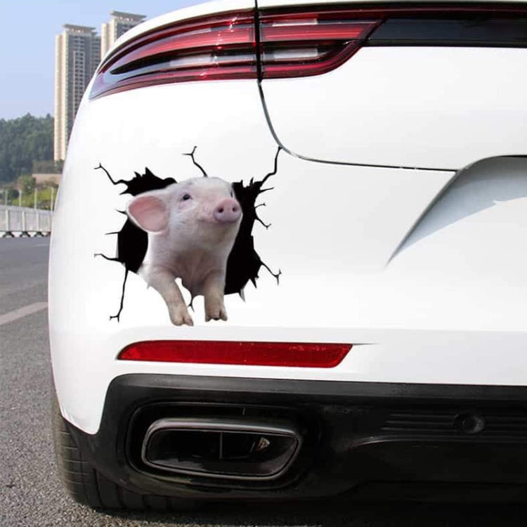 6 PCS Animal Wall Stickers Pig Hoisting Car Window Static Stickers(Pig 04) - In Car by buy2fix | Online Shopping UK | buy2fix