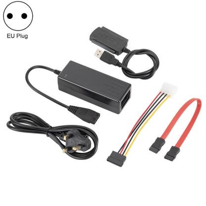 YP009 Three-Purpose USB to IDE/SATA Easy Drive Cable Hard Disk Drive Data Cable with Power Supply(EU Plug Set) - USB to IDE / SATA by buy2fix | Online Shopping UK | buy2fix