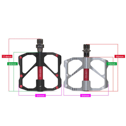 1 Pair PROMEND Mountain Bike Road Bike Bicycle Aluminum Pedals(PD-R87 Red) - Outdoor & Sports by PROMEND | Online Shopping UK | buy2fix