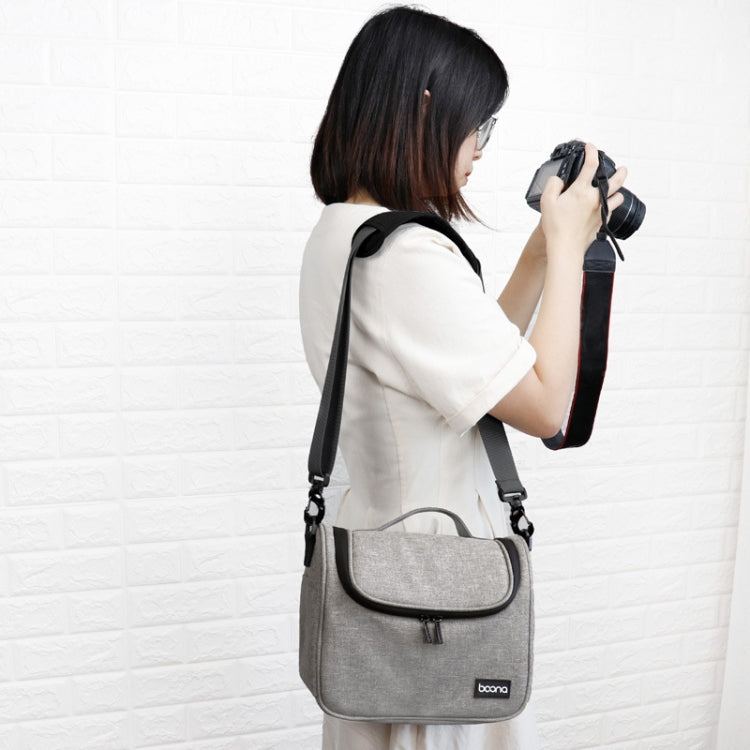 Baona BN-H011 Digital SLR Camera Bag Lens Storage Shoulder Bag(Gray) - Camera Accessories by Baona | Online Shopping UK | buy2fix