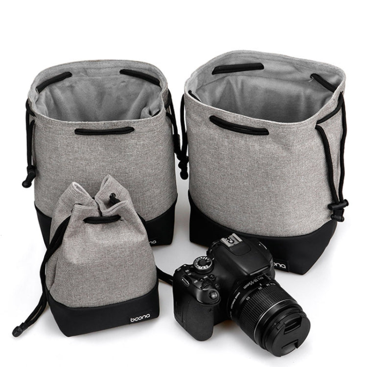 Baona Waterproof Micro SLR Camera Bag Protective Cover Drawstring Pouch Bag, Color: Medium Gray - Camera Accessories by Baona | Online Shopping UK | buy2fix