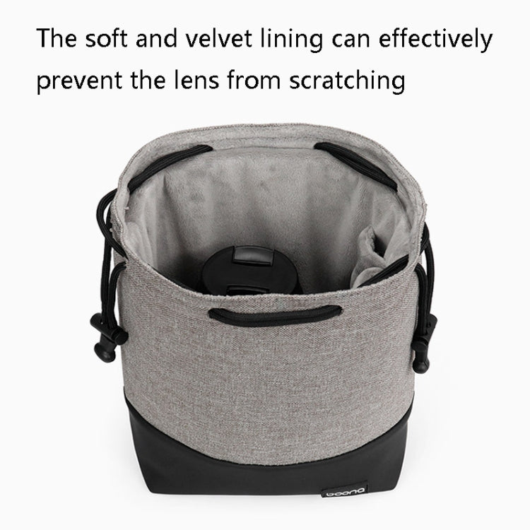 Baona Waterproof Micro SLR Camera Bag Protective Cover Drawstring Pouch Bag, Color: Medium Gray - Camera Accessories by Baona | Online Shopping UK | buy2fix