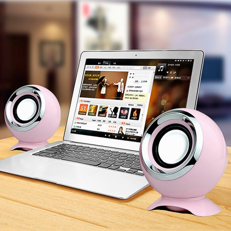 BOAI 072 Notebook Desktop Computer Speaker USB Multimedia Mini Audio(Pink) -  by BOAI | Online Shopping UK | buy2fix
