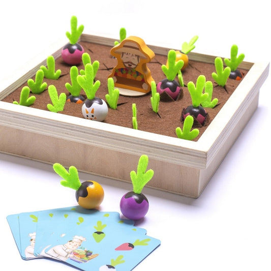 Farm Pulling Carrot Memory Chess Board Game Children Wooden Enlightenment Early Educational Toys(Hamster King) - Table Games by buy2fix | Online Shopping UK | buy2fix