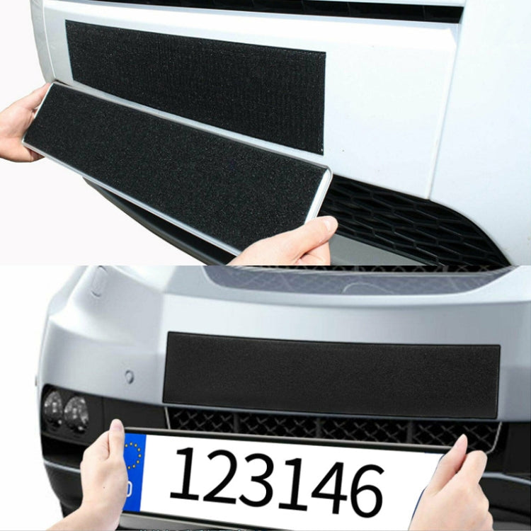 2 Pairs 100x500mm Car License Plate Hook And Loop Fastener High Temperature Resistance Polyester Double-Sided Fixed Stickers - In Car by buy2fix | Online Shopping UK | buy2fix