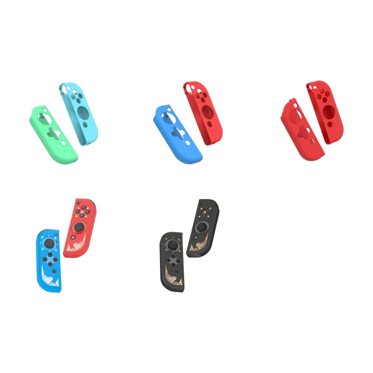 IINE Gamepad Silicone Flat Protective Sleeve Handle Split Silicone Case For Nintendo Switch Joy-Con(Red Blue-L444) - Cases by IINE | Online Shopping UK | buy2fix