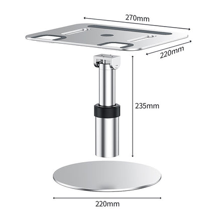 Oatsbasf 03597 Aluminum Alloy Notebook Heightening Bracket Notebook Computer Lifting Heat Dissipation Bracket Mobile Folding Table,Style: Deluxe Edition-Silver - Laptop Stand by Oatsbasf | Online Shopping UK | buy2fix