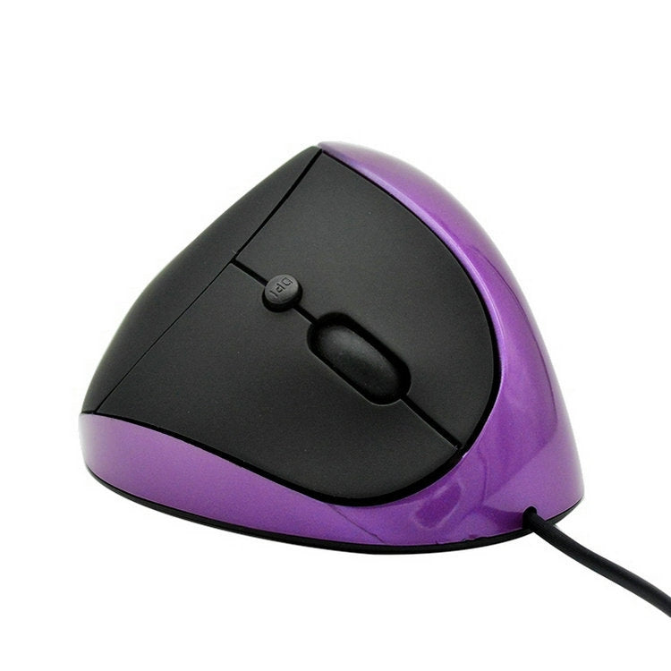 JSY-05 6 Keys Wired Vertical Mouse Ergonomics Brace Optical Mouse(Purple) - Wired Mice by buy2fix | Online Shopping UK | buy2fix