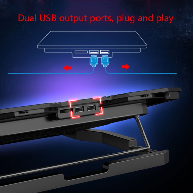 ICE COOREL K5 Laptop Radiator Computer Cooling Bracket, Colour: Standard Version (Black Blue) - Computer & Networking by ICE COOREL | Online Shopping UK | buy2fix