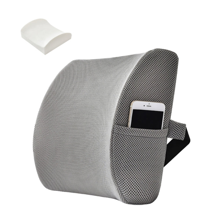 Office Waist Cushion Car Pillow With Pillow Core, Style: Memory Foam(Mesh Gray) - Home & Garden by buy2fix | Online Shopping UK | buy2fix