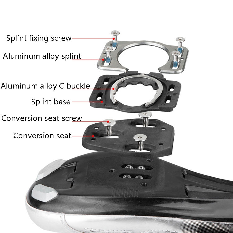 MEROCA Road Lock Shoes Card Three Pardin Bicycle Lollipops Self-Locking Pedal With Lock, Style: Titanium Alloy Axis (Red) - Pedals by MEROCA | Online Shopping UK | buy2fix