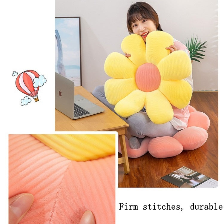 Small Daisy Flower Soft Elastic Cushion Pillow 37cm(Dark Green) - Home & Garden by buy2fix | Online Shopping UK | buy2fix