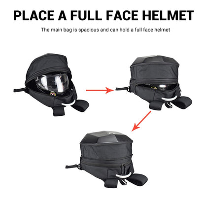 GHOST RACING GR-BB04 Motorcycle Riding Backpack Locomotive Hard Shell Bag Anti-Rain Helmet Computer Bag(Black) - In Car by GHOST RACING | Online Shopping UK | buy2fix